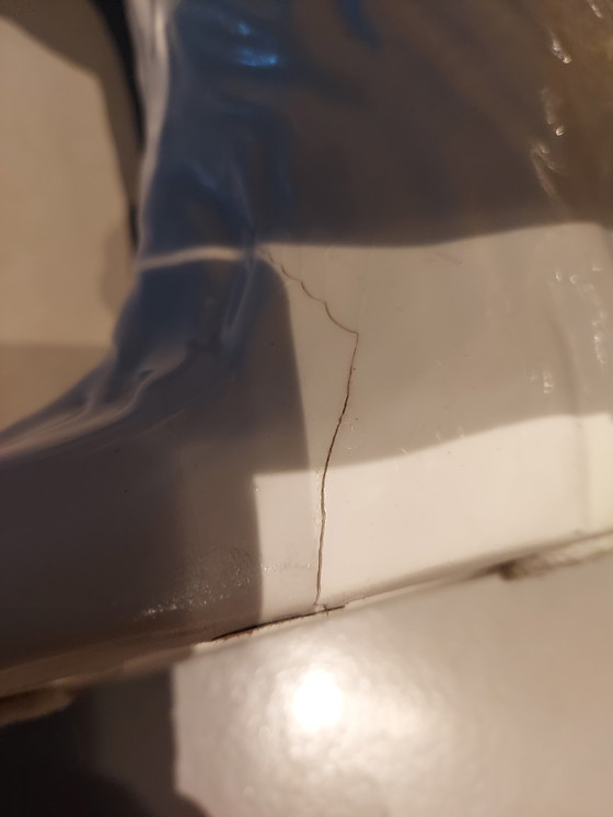 Image 1 of Statua di cane in ceramica italiana d'epoca alta 70 cm