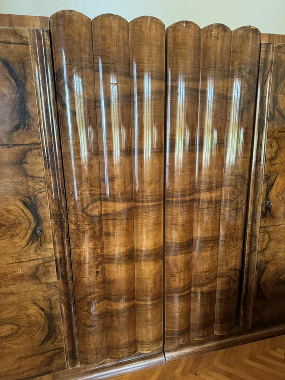 Art Deco Walnut Wardrobe, Central Europe, 1930s (photo 7 of 9)