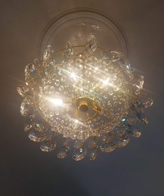 Palwa Chandelier 10 kg Lead Crystal Restored and Polished – Glass (photo 7 of 14)