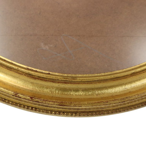 Classic Oval Gold Frame with Bow Ornament 63cm – Glass, Plastic (photo 6 of 14)
