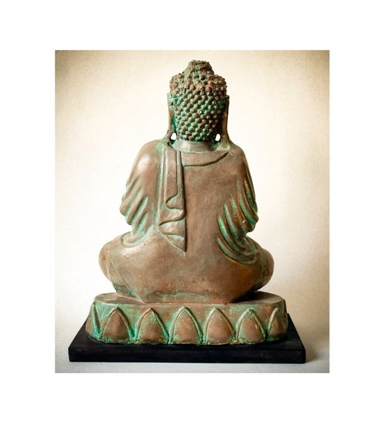 Image 1 of Praying Buddha sculpture. Buddha figure praying. Buddha praying. Siddhartha gautama.