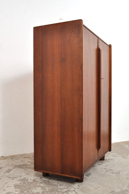 Vintage oak designer cabinet with drawers, 1930s