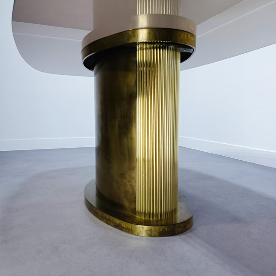 Image 1 of Mesa de comedor Belgochrom con tablero de cristal ahumado