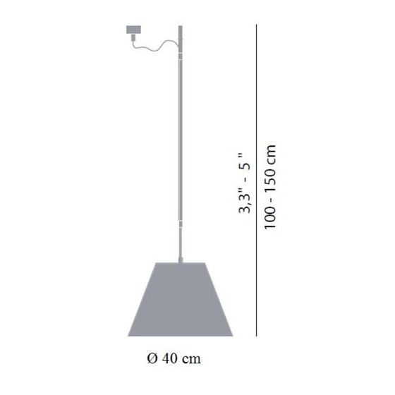 Image 1 of Luceplan Costanza pendant version D13 with telescopic pendant