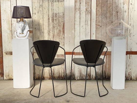 Image 1 of Set of 2 vintage "Linda" chairs - Arrben Italy, 1980s