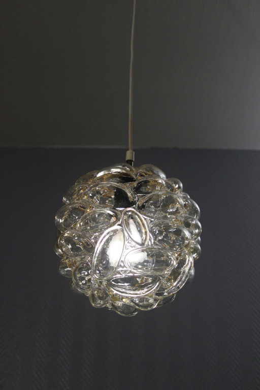Suspension lustre en verre Bubble style Helena Tynell Limburg design 1960s