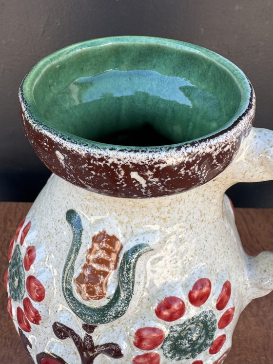 Image 1 of West German ceramic pitcher vase from the 1960s