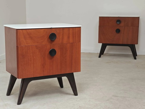 Comodino di Jindrich Halabala per Up Zavody 1950 – Comodini, Wood, Art Deco (photo 2 of 30)