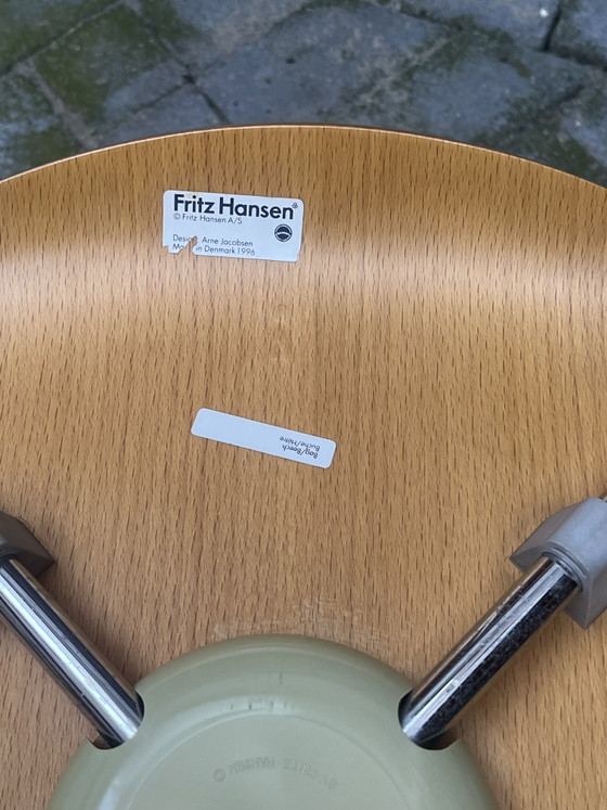 Set de 8x Series 7 “Vlinder Stoel” Fritz Hansen – Chaises de salle à manger, Chrome, Wood (photo 11 of 13)
