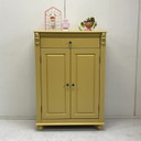 Restyle girls' wardrobe ochre yellow & new knob wardrobe storage cabinet