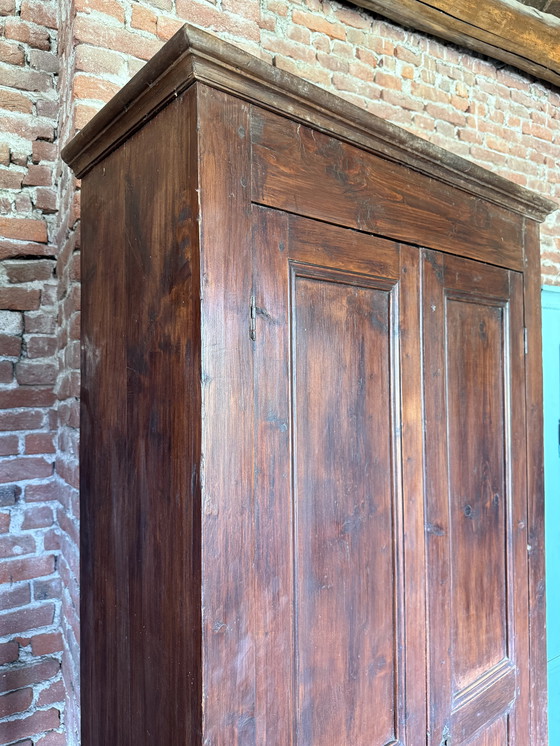 Image 1 of Armadio antico italiano fine 800 in legno 