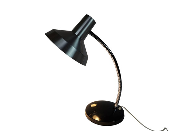 Image 1 of Hala Zeist - lampada da tavolo con collo regolabile - metallo - cromato - alluminio - anni '70