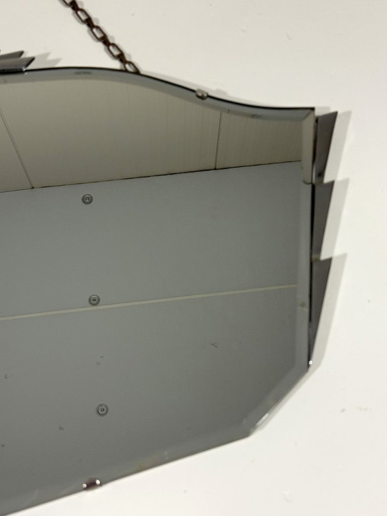 Art Deco Wall Mirror – Chrome, Glass (photo 5 of 8)