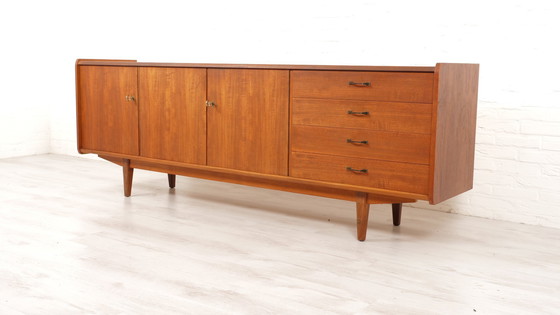 Image 1 of Vintage Dressoir | Zwarte Greepjes | 220 Cm | 1960S