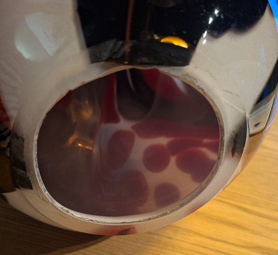 Image 1 of Lampe de table en verre coloré soufflé à la bouche, en forme de goutte