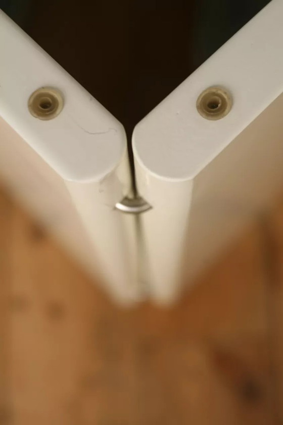 Image 1 of Table Basse Bois Laqué et Dalle de Verre