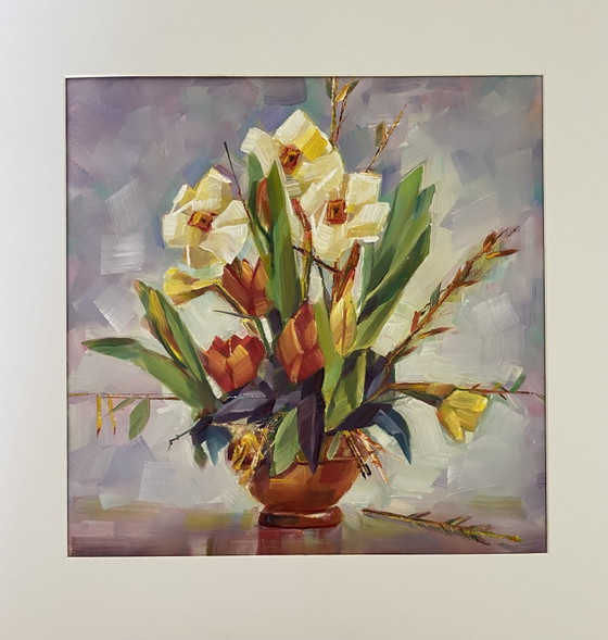 Image 1 of Checkered flowers