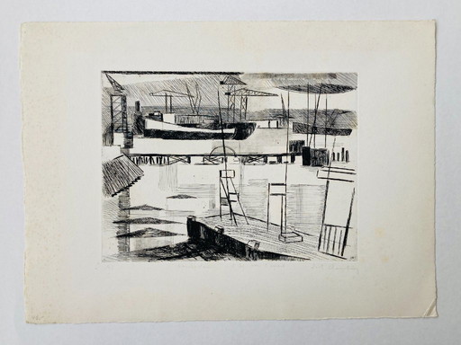 Jack Chambrin - Gravure vintage - Amsterdam