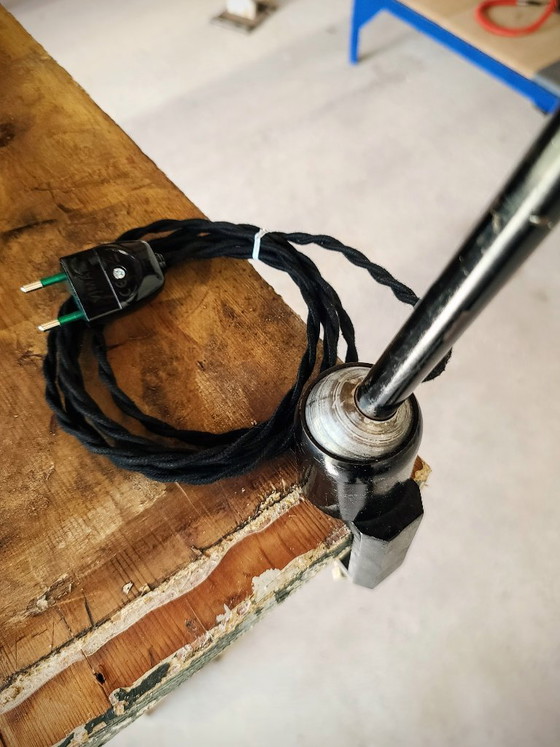 Image 1 of Fully restored black Mazda 1930-40 architect lamp