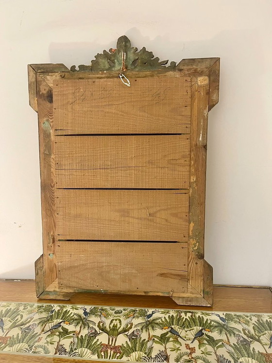 Image 1 of Antieke Franse kuifspiegel 85x58cm