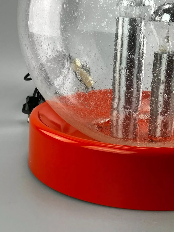 Image 1 of XXL 60s 70s ball lamp tafellamp space age design glas metaal