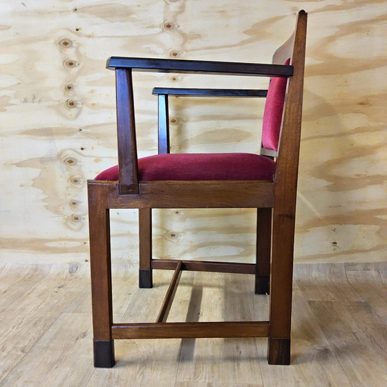 Image 1 of Art Deco Stoel (Haagse School) Van Pander & Zonen Coromandel (Hendrik Wouda) / Amsterdamse School