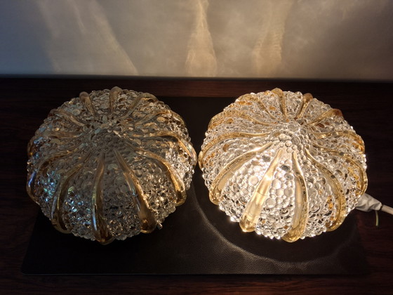 Image 1 of 2 vintage ceiling lamps with bubble pattern, Maison Limburg style Helena Tynell j 60/70
