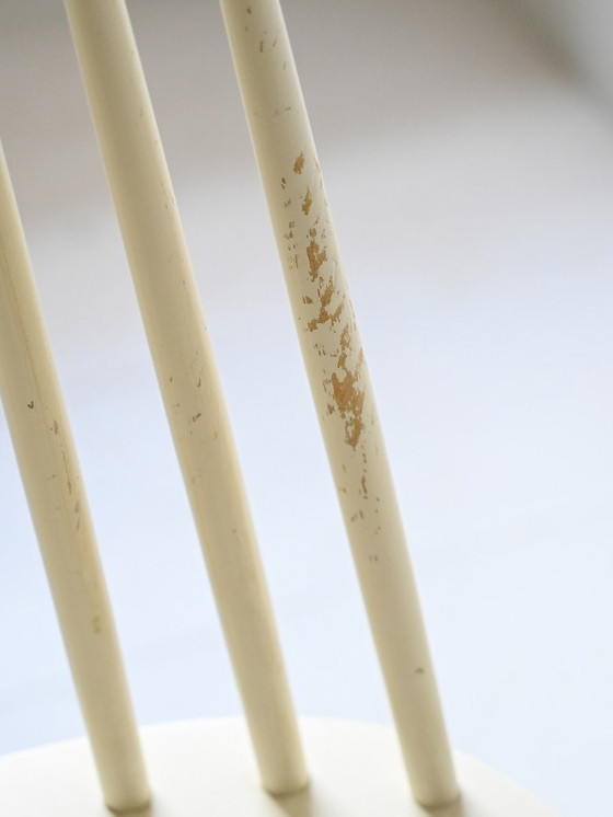 Image 1 of Set van 6 witte Pinstolar stoelen