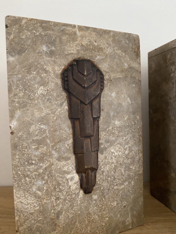 Image 1 of Art Deco boekensteunen - bookends