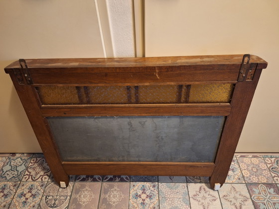 Art Deco Wandkapstok Met facet geslepen Spiegel. – antiek, Kapstokken, Wood (photo 4 of 4)