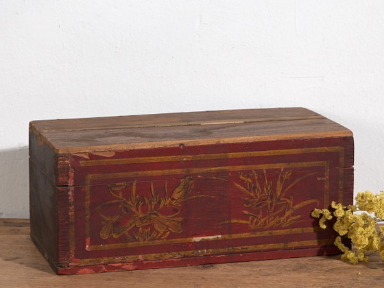 Antiker rot lackierter Koffer (ca. 1900) #40 – Aufbewahrungsschrank (photo 2 of 39)