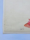 Poisson aquarelle vintage - Vivaneau rouge