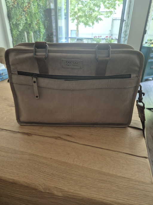 Schitterende laptop / kantoortas – laptoptassen, Suede, Calfskin (photo 2 of 5)