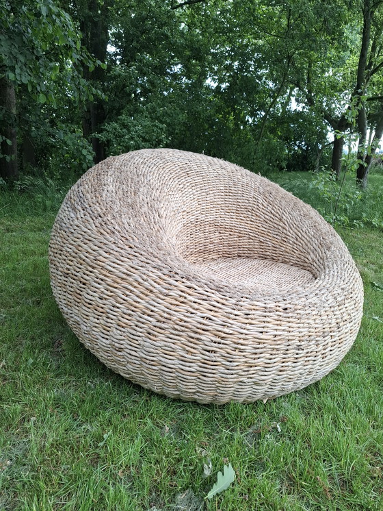 Image 1 of Wovem wicket bird nest chair Isamu Kenmochi style