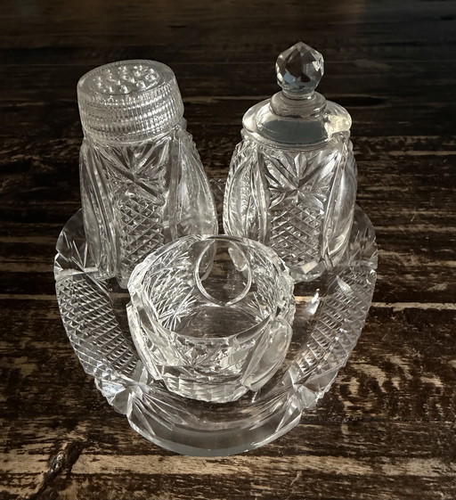 Antiek kristallen tafelset 