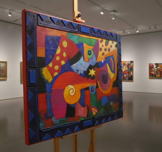 Image 1 of CLEMENS BRIELS - Uniek Meesterwerk "Touched to the Core" (130x100cm) - Gesigneerd + Certificaat