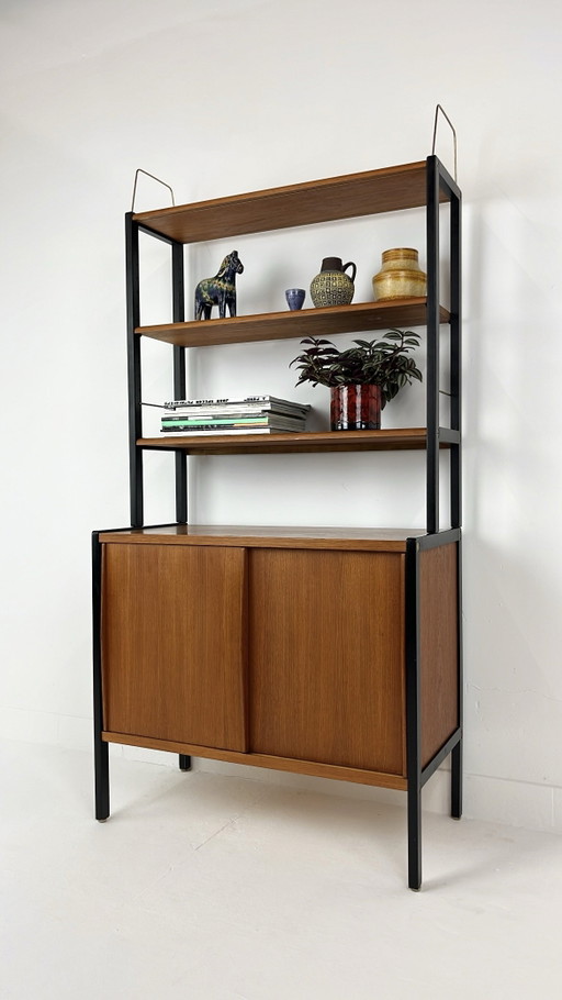Schwedisches Vintage Teakfurnier Bücherregale