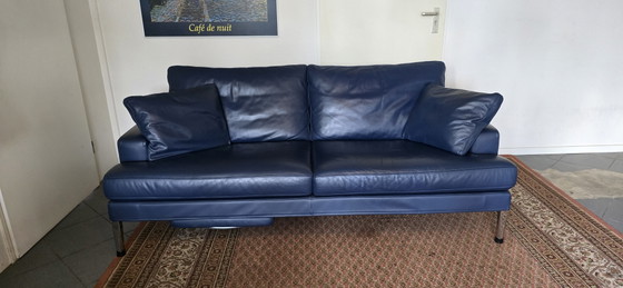 FSM FM-270 Clarus Designersofa | Georg Appeltshauser | Dunkelblaues Leder | De Sede-Gruppe – 2 Sitzer Sofas (photo 3 of 14)