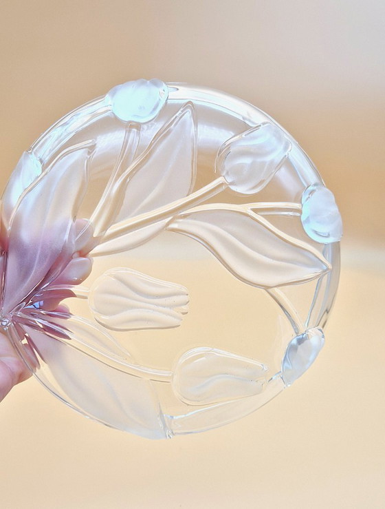 Image 1 of Vintage Walther Glass Bowl - Tulip Motif - German Design from the 1970s