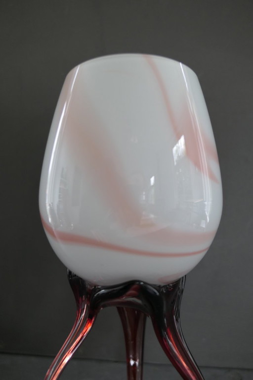 Vintage Jozefina Krosno Octopus glass vase Poland