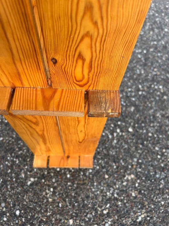 Image 1 of Mensola brutalista in pino, anni '70