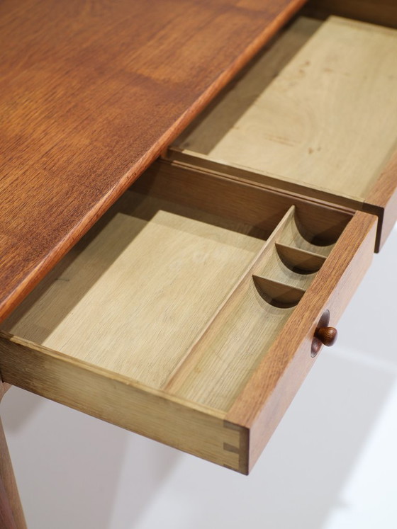 Hans J. Wegner Desk AT-305 Drop-Leaf Teak Oak 1950s – Hans Wegner, Wood, Vintage (photo 13 of 17)