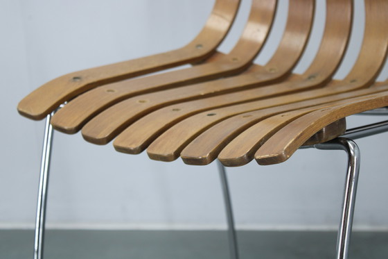 Image 1 of 1980er Satz von sechs skandinavischen Teakholz-Esszimmerstühlen