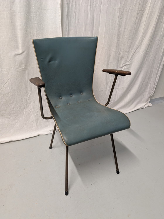 Image 1 of Uniek: partij Van Os Culemborg Swing chairs 50s Dutch design
