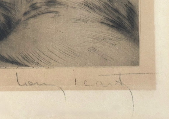 Image 1 of Original 1920s Louis Icart Etching: Reclining Female Figure