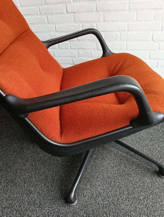 Fauteuil pivotant de style Eames italien Charles Pollock pour Comforto – Chaises pivotantes, Metal, Plastic (photo 14 of 16)