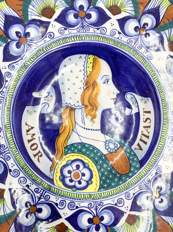 Pair of Plates Amor Vitast Faenza Ceramics, Crockery (photo 5 of 9)