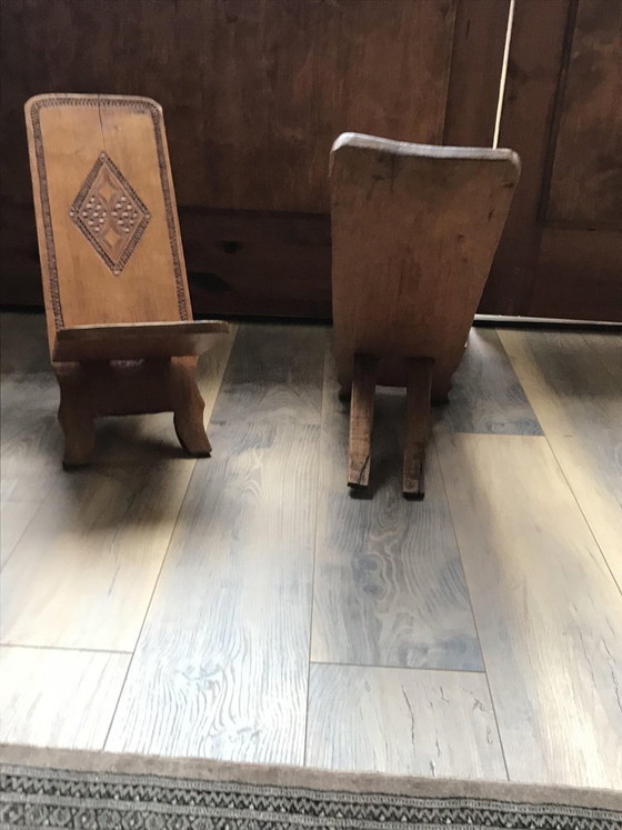 Set of Hand Carved Chair, Cuba, 1960s – Adjustable recliner chair, Wood (photo 2 of 7)