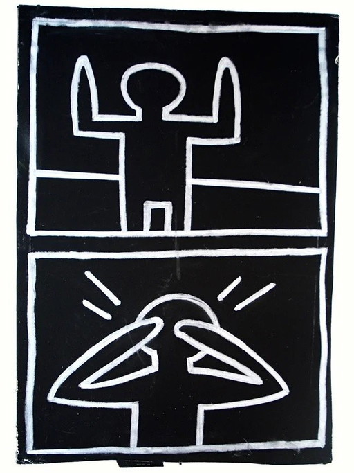 Keith Haring - Dibujo original del metro