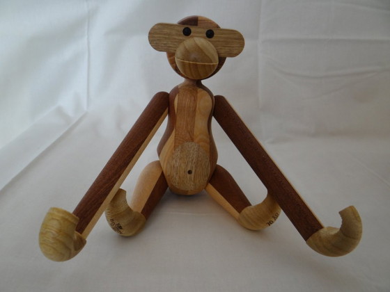 Image 1 of The Christmas gift: Kaj Bojesen 20 cm monkey made from leftover wood for the 70th anniversary in the original box